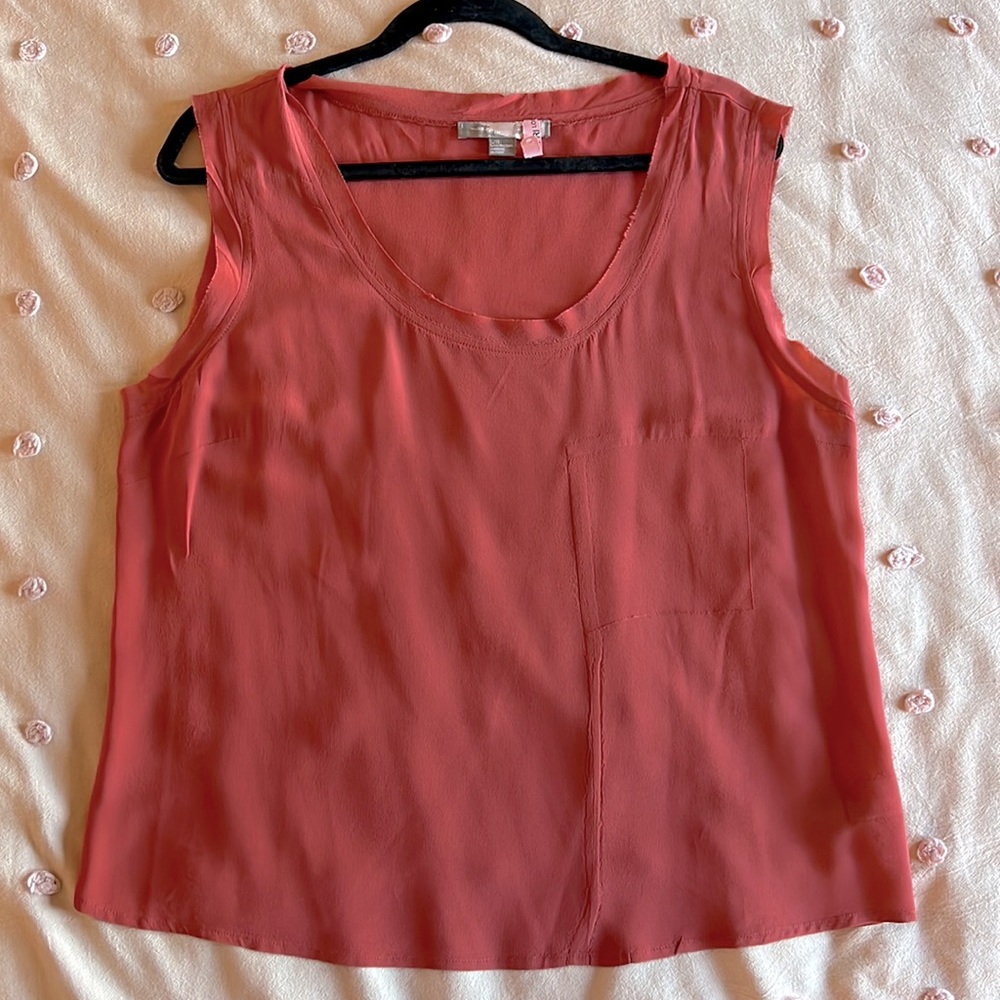 100%SILK TANK TOP BLOUSE SZL